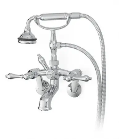 Cheviot 5115-AB Tub Filler Faucet with Diverter & Hand Shower & Cross Handles - Antique Bronze Budget