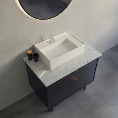 Markdown Cheviot Elevate Vessel Sink 24 3/8" x 16 3/4", Gloss White, Single Hole Drilling - 1263-WH-1