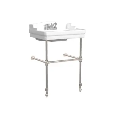 Cheviot Essex Console Sink 24" X 18", White, 4" Drilling, Polished Nickel Legs - 553-WH-4/575-PN Big Sale