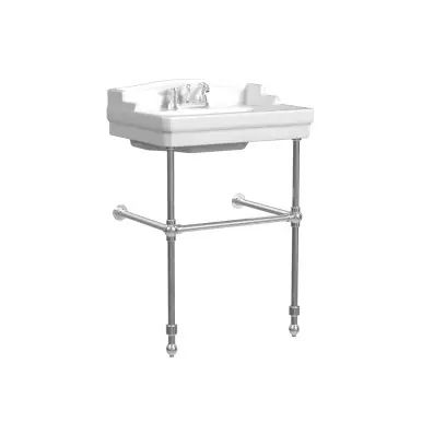 Cheviot Essex Console Sink 24" x 18", White, Single Hole Drilling, Chrome Legs - 553-WH-1/575-CH New Release