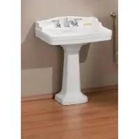 Cheviot Essex Pedestal Lavatory Sink 24" X 18" with 8" Faucet Hole - 553-WH-8 Today Only