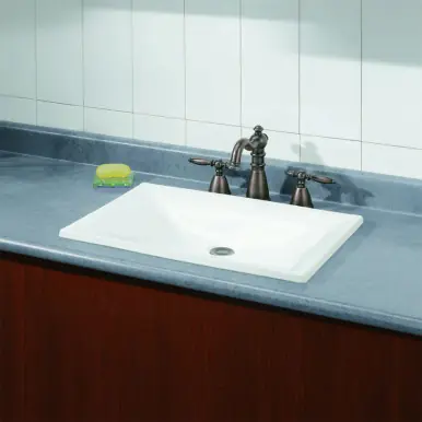 Worldwide Shipping Cheviot Estoril Drop-In Sink 22" x 15", White - 1180-WH