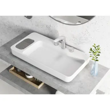 Top Pick Cheviot Infinity Vessel Sink, 23.5" x 18 7/8", White, 8" Drilling - 1309-WH-8