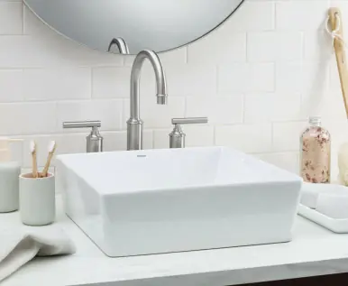 Cheviot Flex Vessel Sink, 15", White - 1281-WH New Arrival