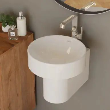 Cheviot Metropole Wall Mount Sink 15"x 15", Gloss White - 1356-WH-1 Certified