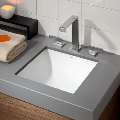 Cheviot Square Drop-In/Undermount Sink 16 1/8" x 16 1/8", White - 1179-WH Professional Grade