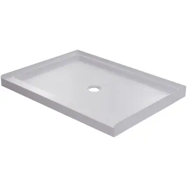 Craft + Main 60" x 36" Acrylic Rectangular Shower Base with Center Drain, White - 6036C-W Special Offer