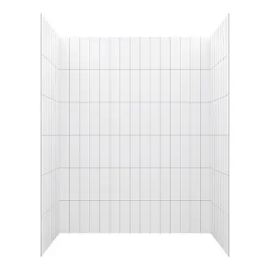 Craft + Main 60" x 36" x 78" JETCOAT CORE Shower Panel Glue Up Wall Kit - Vertical White Subway - GFS603678-VWS Weekend Sale