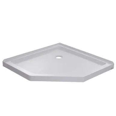 Luxury Craft + Main 42" x 42" Acrylic Neo Angle Shower Base, White - 4242NA-W