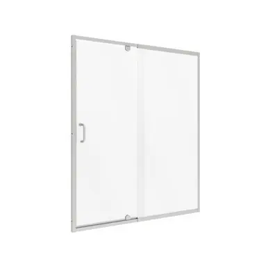 While Supplies Last Craft + Main Cove Frameless Pivot Shower Door & Panel 48" x 69" With Clear Glass - Brushed Nickel Trim - CVDP4869-CL-BN