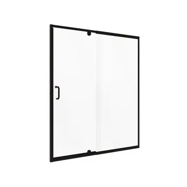 Craft + Main Cove Frameless Pivot Shower Door & Panel 60" x 69" With Clear Glass - Matte Black Trim - CVDP6069-CL-MB Hassle-Free Returns
