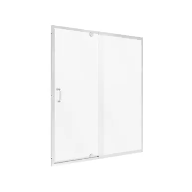 Get Yours Craft + Main Cove Frameless Pivot Shower Door & Panel 60" x 69" With Clear Glass - Silver Trim - CVDP6069-CL-SV