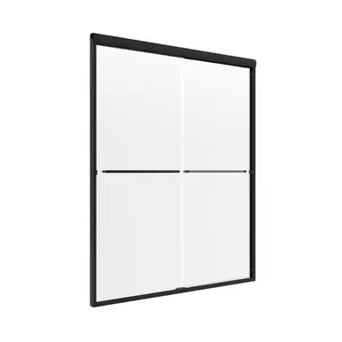 Craft + Main Cove Frameless Sliding Shower Door 42" x 65" With Clear Glass - Matte Black Trim - CVSS4265-CL-MB Professional Grade