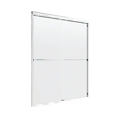 Free Delivery Craft + Main Cove Frameless Sliding Shower Door 42" x 65" With Clear Glass - Silver Trim - CVSS4265-CL-SV