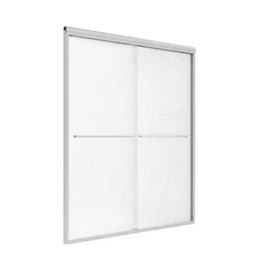 Craft + Main Cove Frameless Sliding Shower Door 46" x 70" With Rain Glass - Brushed Nickel - CVSS4670-RN-BN Flash Sale
