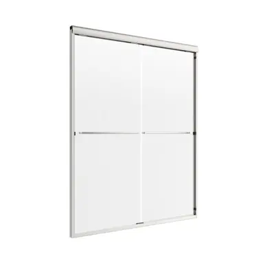 Bulk Order Craft + Main Cove Frameless Sliding Shower Door 48" x 72" With Clear Glass - Brushed Nickel Trim - CVSS4872-CL-BN