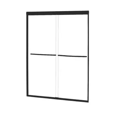 Craft + Main CVSS4872-CL-MB Cove 6MM Frameless Sliding Shower Door 48" W x 72" H with Clear Glass - Matte Black Trim Discount