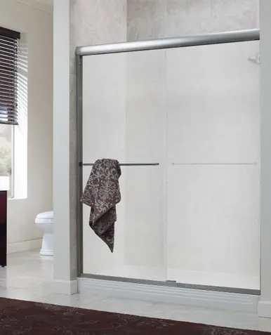 Craft + Main CVSS5870-RN-BN Cove 6MM Sliding Shower Door 58" W x 70" H with Rain Glass - Brushed Nickel Bargain