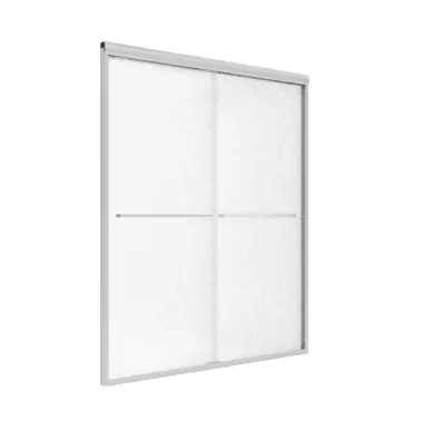 Craft + Main CVSS6072-RN-BN Cove Frameless Sliding Shower Door 60" W x 72" H with Rain Glass - Brushed Nickel One Day Deal