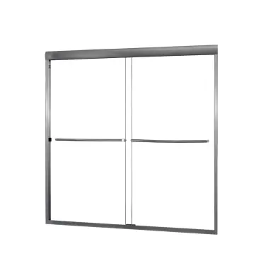 Craft + Main CVST5855-CL-BN Cove Frameless Sliding Tub Door 58" W x 55" H with Clear Glass - Brushed Nickel Trim Professional Grade