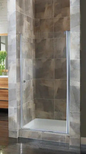 Worldwide Shipping Craft + Main CVSW3572-CL-SV Cove Frameless Pivot Swing Shower Door 34.5" W x 72" H with Clear Glass - Silver Trim