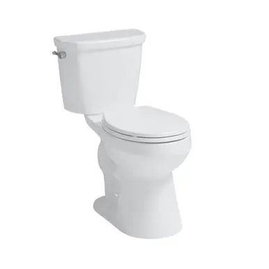 Best Choice Craft + Main Easley Flush Guard 1.28 GPF Plus Height Round Complete 2-Piece Toilet, White - TL-5800AFH-RW