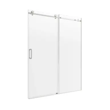 Wholesale Craft + Main MRRL6076-CL-BN Marina Frameless Sliding Roller Tub and Shower Door 60" W x 76" H with Clear Glass - Brushed Nickel Trim