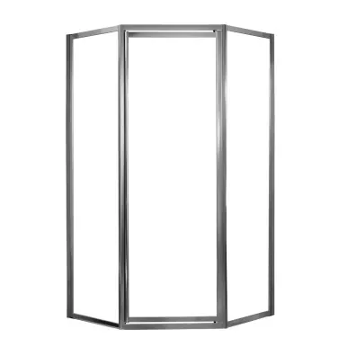 Price Drop Craft + Main TDNA0470-CL-SV Tides Framed Neo Angle Shower Door with 24" W x 70" H with Clear Glass - Silver Trim