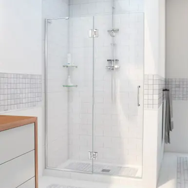 Limited Edition DreamLine D12572-01 Unidoor-X 31 in. W x 72 in. H Hinged Shower Door in Chrome Finish