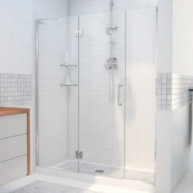 Free Returns DreamLine D12914572-01 Unidoor-X 49 1/2 - 50 in. W x 72 in. H Hinged Shower Door in Chrome Finish