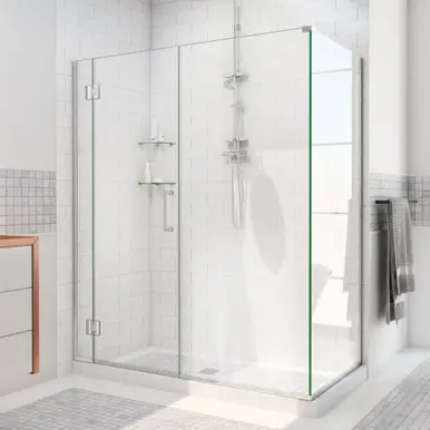 Editor’s Pick DreamLine E12330530-01 Unidoor-X 59.5 in. W x 30.375 in. D x 72 in. H Hinged Shower Enclosure in Chrome Finish