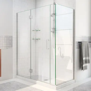 Low Price DreamLine E1240634-01 Unidoor-X 36 in. W x 34.375 in. D x 72 in. H Hinged Shower Enclosure in Chrome Finish