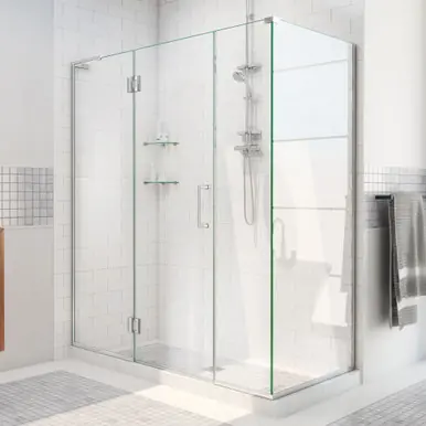 DreamLine E1261430-01 Unidoor-X 46 in. W x 30.375 in. D x 72 in. H Hinged Shower Enclosure in Chrome Finish Cheap