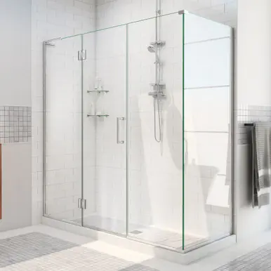 Order Now DreamLine E1302230-01 Unidoor-X 58 in. W x 30.375 in. D x 72 in. H Hinged Shower Enclosure in Chrome Finish