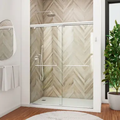 DreamLine SHDR-1360760-01 Charisma Sliding Shower Door 56 - 60 in. W x 76 in. H Clear Glass Shower Door in Chrome Finish Special Discount