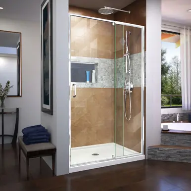 Final Sale DreamLine SHDR-22487200-01 Flex 44 - 48 in. W x 72 in. H Pivot Shower Door in Chrome Finish