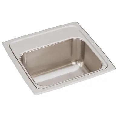 Buy Direct ELKAY BLR150 Lustertone Classic Stainless Steel 15" x 15" x 7-1/8", 0-Hole Single Bowl Drop-in Bar Sink with 2" Drain