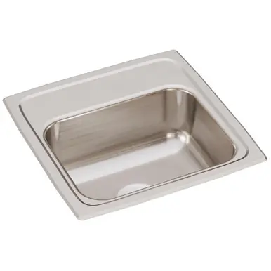 ELKAY BLR15600 Lustertone Classic Stainless Steel 15" x 15" x 6-1/8", Single Bowl Drop-in Bar Sink Popular
