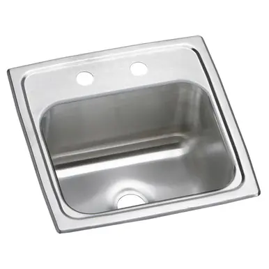 ELKAY BPSR152 Celebrity Stainless Steel 15" x 15" x 6-1/8", 2-Hole Single Bowl Drop-in Bar Sink Reduced Price