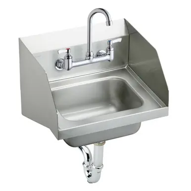 ELKAY CHS1716LRSC Stainless Steel 16-3/4" x 15-1/2" x 13", Single Bowl Wall Hung Handwash Sink Kit Certified
