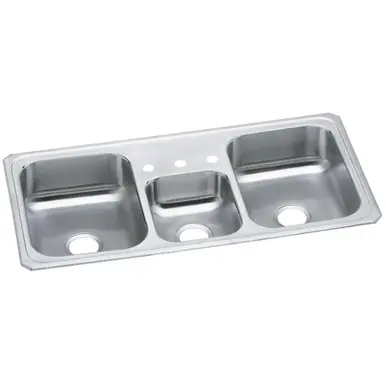 ELKAY CMR43223 Celebrity Stainless Steel 43" x 22" x 7", 3-Hole Triple Bowl Drop-in Sink Factory Price