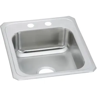 ELKAY CR17212 Celebrity Stainless Steel 17" x 21-1/4" x 6-7/8", 2-Hole Single Bowl Drop-in Sink Free Delivery