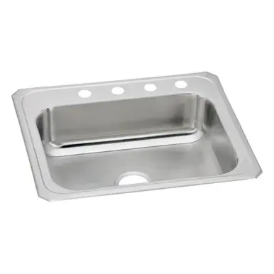 ELKAY CR25224 Celebrity Stainless Steel 25" x 22" x 7", 4-Hole Single Bowl Drop-in Sink Reduced Price