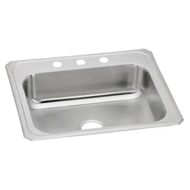 Low Price ELKAY CR31223 Celebrity Stainless Steel 31" x 22" x 6-7/8", 3-Hole Single Bowl Drop-in Sink