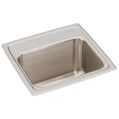 ELKAY DLR1716100 Lustertone Classic Stainless Steel 17" x 16" x 10-1/8", 0-Hole Single Bowl Drop-in Sink Money Back Guarantee