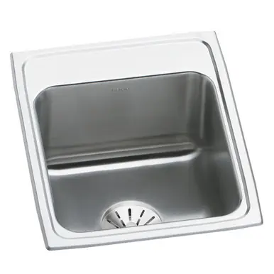 Time-Limited ELKAY DLR172210PD0 Lustertone Classic Stainless Steel 17" x 22" x 10-1/8", 0-Hole Single Bowl Drop-in Sink with Perfect Drain