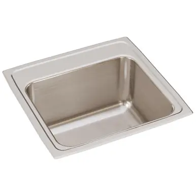 Brand New ELKAY DLR1919100 Lustertone Classic Stainless Steel 19-1/2" x 19" x 10-1/8", 0-Hole Single Bowl Drop-in Laundry Sink