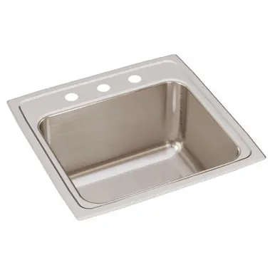 Factory Price ELKAY DLR1919103 Lustertone Classic Stainless Steel 19-1/2" x 19" x 10-1/8", 3-Hole Single Bowl Drop-in Laundry Sink
