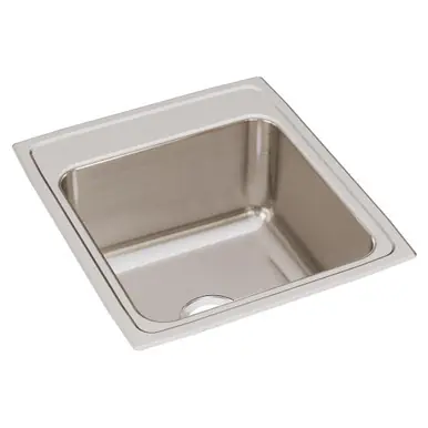 Handmade ELKAY DLR2022100 Lustertone Classic Stainless Steel 19-1/2" x 22" x 10-1/8", 0-Hole Single Bowl Drop-in Sink