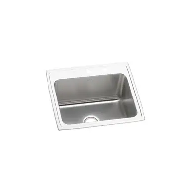 Limited Edition ELKAY DLR252110MR2 Lustertone Classic Stainless Steel 25" x 21-1/4" x 10-1/8", MR2-Hole Single Bowl Drop-in Sink